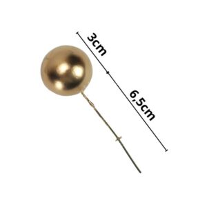 Kép 2/2 - Beszúrós bogyó 3cm/15db ARANY