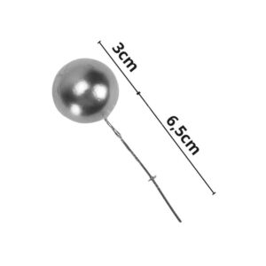 Kép 2/3 - Beszúrós bogyó 3cm/15db EZÜST