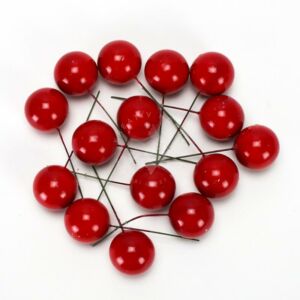 Kép 1/2 - Beszúrós bogyó 3cm/15db PIROS