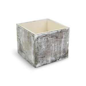 Kép 1/3 - Kocka dekorláda 11x11cm SZÜRKÉSBARNA