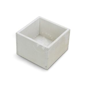 Kép 1/3 - Kocka dekorláda 11x11cm FEHÉR
