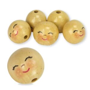 Kép 1/2 - Szende babafej fagolyó 3cm/5db