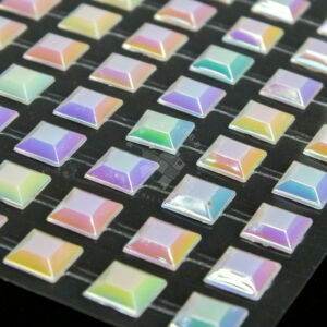 Kép 1/2 - Négyzet alakú, öntapadós strasszkő FEHÉR 200db