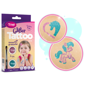 Kép 1/4 - Csillámtetoválás szett: LOVAK ÉS UNIKORNISOK