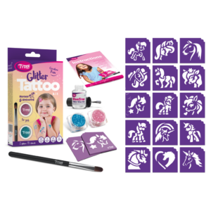 Kép 2/4 - csillámtetoválás készlet lovak és unikornisok