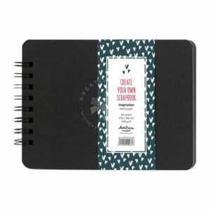 Kép 1/4 - fekete scrapbook füzet