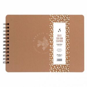 Kép 1/4 - kraft scrapbook spirálfüzet