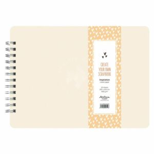 Kép 1/4 - scrapbook spirálfüzet, krémszínű