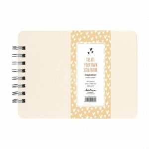 Kép 1/4 - scrapbook spirálfüzet, krémszínű