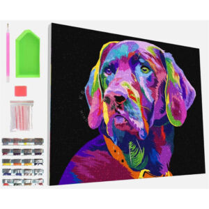 Kép 1/3 - Gyémántszemes kirakó 30x40 cm, Kutya