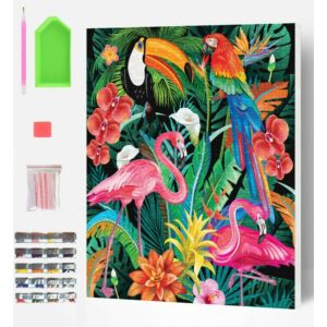 Kép 1/4 - Gyémántszemes festmény 40x30 cm, Trópusi