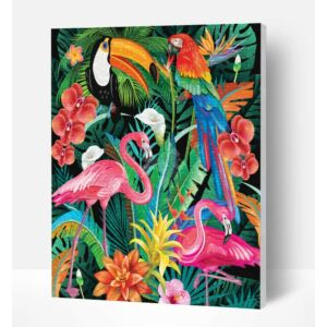 Kép 2/4 - Gyémántszemes festmény 40x30 cm, Trópusi