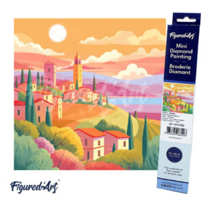 Kép 1/7 - Figured'Art Gyémántszemes festmény 25x25cm, Tavaszi Toszkána