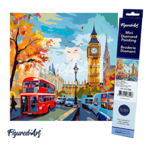 Kép 1/7 - Figured'Art Gyémántszemes festmény 25x25cm, London ősszel