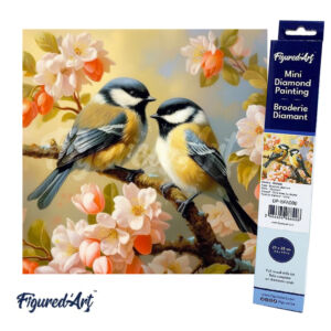 Kép 1/7 - Figured'Art Gyémántszemes festmény 25x25cm, Cinegepár