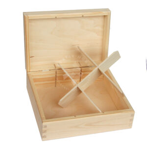 Kép 3/3 - Fa teás doboz, 6 rekeszes