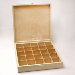 Kép 1/2 - 25 rekeszes fadoboz