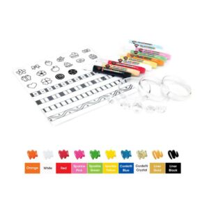 Kép 2/5 - AMOS üvegmatrica-festék: ékszer készítő készlet (10x10,5ml)