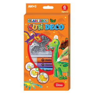 Kép 1/3 - AMOS üvegmatrica-festék akril formákkal - DINÓK (6x10,5ml)