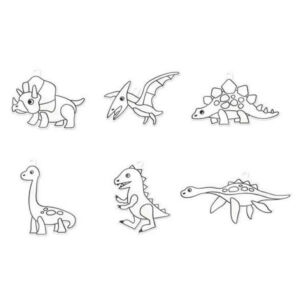 Kép 3/3 - AMOS üvegmatrica-festék akril formákkal - DINÓK (6x10,5ml)