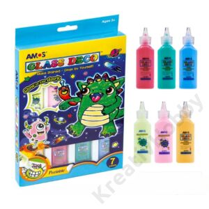 Kép 3/3 - AMOS üvegmatrica-festék mintákkal (6x22ml+40ml)