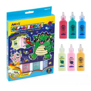 Kép 3/3 - AMOS üvegmatrica-festék mintákkal (6x22ml+40ml)