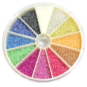 Kép 1/2 - Kásagyöngy készlet Ceyloni kicsi 11 szín