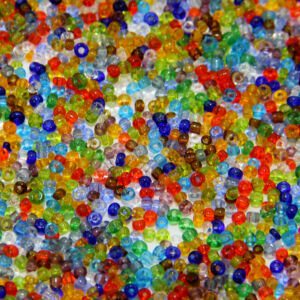 Kép 1/2 - Kásagyöngy, átlátszó vegyes 250gr 2mm