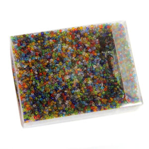 Kép 2/2 - kásagyöngy vegyes átlátszó 2mm