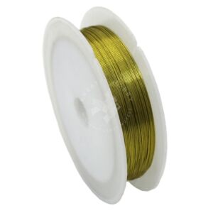 Kép 1/7 - Gyöngyfűző drót 0,3mm/13m ARANY