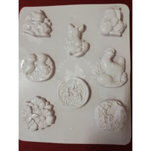 Kép 1/3 - gipszkiöntő forma, húsvéti figurák
