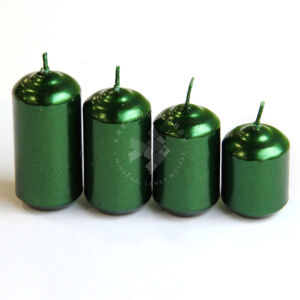 Kép 1/2 - metál adventi gyertya 4db zöld