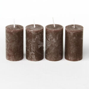Kép 1/2 - Rusztikus adventi gyertya 4db CSOKOLÁDÉ
