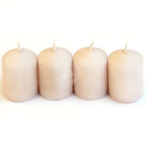 Kép 1/2 - Adventi gyertya bársony csillámos, 50x75mm, 4db PEZSGŐ