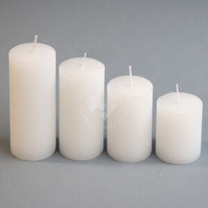 Kép 1/2 - Adventi gyertya rusztikus, lépcsőzetes 4db FEHÉR