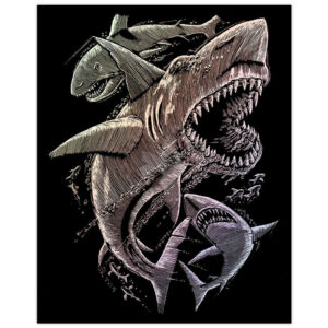 Kép 1/2 - Karckép holografikus - Cápák 20x25,5 cm
