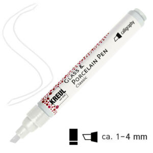 Kép 1/2 - Égethető porcelánfilc vágotthegyű fehér