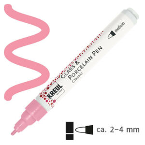 Kép 1/5 - Égethető üveg és  porcelánfestő filctoll 2-4mm rózsaszín 16404