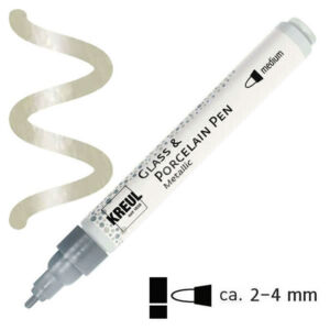 Kép 1/5 - Égethető porcelánfilc metál ezüst