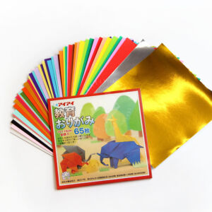 Kép 2/2 - Színes japán origami papír, 15x15cm 65 lap