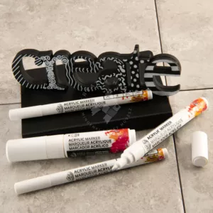 Kép 3/5 - Akrilfilctoll készlet, 4 db különböző vastagságú filc - FEHÉR