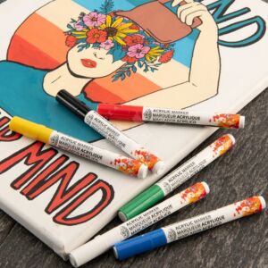 Kép 2/4 - Akrilfilctoll készlet, cserélhető kerek és vágott hegy