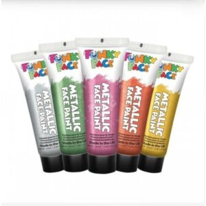 Kép 2/2 - Metál arcfesték tubusban, 12ml pink