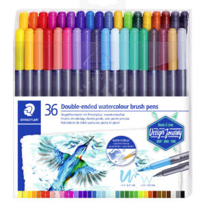 Kép 1/5 - STAEDTLER Design Journey, kétvégű aquarell ecsetfilctoll készlet, 36db