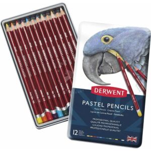 Kép 1/6 - Derwent - Pasztellceruza készlet fémdobozban, 12 szín
