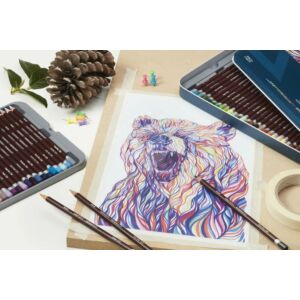 Kép 4/5 - Derwent - Coloursoft színes ceruza készlet fémdobozban, 24 szín