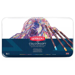 Kép 5/5 - Derwent - Coloursoft színes ceruza készlet fémdobozban, 36 szín