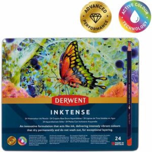 Kép 3/4 - Derwent - Inktense akvarellceruza készlet fémdobozban, 24 szín
