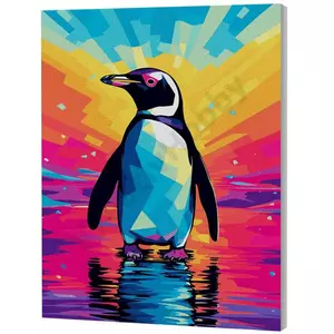 Kép 4/6 - Számozott kifestő 40x30 cm, Pingvin