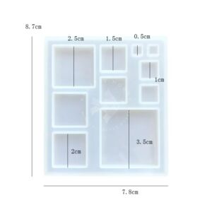 Kép 1/2 - Négyzetek szilikon öntőforma